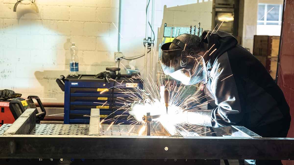 Werni beim Schweissen